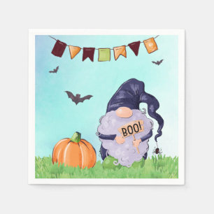 Skurriler Gnom Happy Halloween Serviette