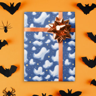Skurriler Halloween-Geister-Wasserfarbeneffekt Ste Geschenkpapier
