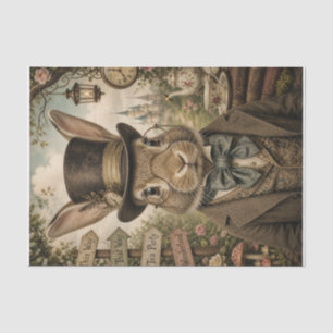 Skurriler Hatter-Hase Tissue-Decoupage-Papier Seidenpapier