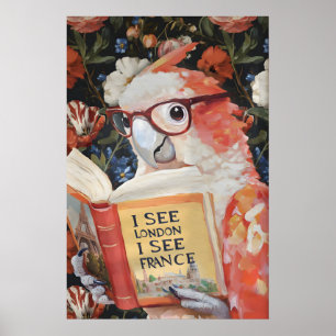 Skurriler Papagei Badezimmer-Wandkunst-Druck 'Ich Poster