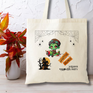 Skurriler Zombie-Pilot-Flugzeug-Kinder-Halloween Tragetasche