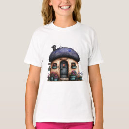 Skurriles Cottage-Haus Kunst Fantasy-Illustration T-Shirt
