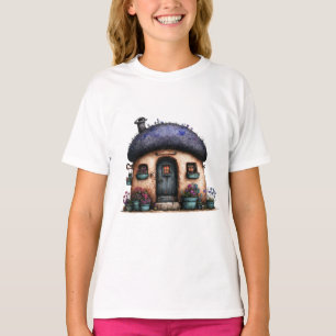 Skurriles Cottage-Haus Kunst Fantasy-Illustration T-Shirt