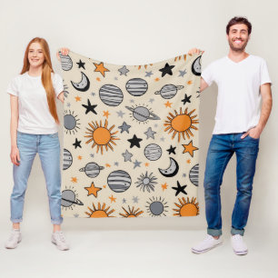 Skurriles himmlisches Doodle Fleecedecke