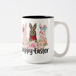 Skurriles Osterhasen-Trio-Mug Zweifarbige Tasse