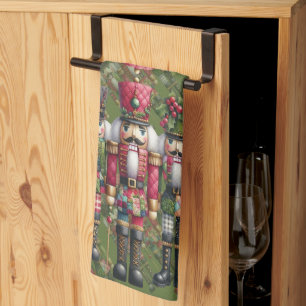 Skurriles Patchwork-Weihnachts-Nussknacker-Trio Geschirrtuch