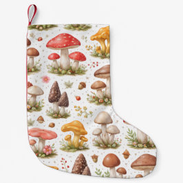 Skurriles Pilzmuster – Vintage Botanik Kleiner Weihnachtsstrumpf