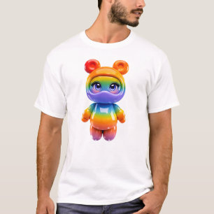 Skurriles Regenbogen-Alien Süße Raumkunst-Geschenk T-Shirt
