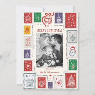 Skurriles Retro-Stempel-Feiertagsfoto 2027-Kalende Feiertagskarte