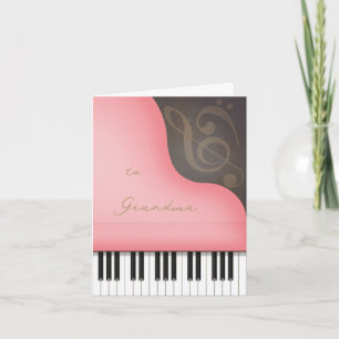 Skurriles Rosa Klavier Mama oder Oma Muttertag Karte