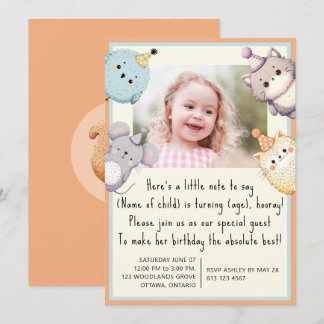 Skurriles Waldtier-Foto für den Kindergeburtstag Einladung