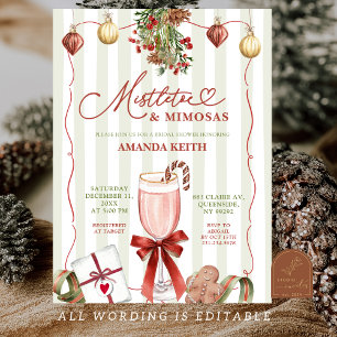 Skurriles Weihnachten Mistelzweig und Mimosas Einladung