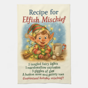 Skurriles Weihnachtsrezept Geschirrtuch