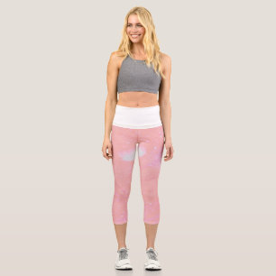 Skurriles Wildblumen-Wasserfarbenmuster Damen Le Capri Leggings
