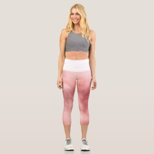 Skurriles Wildblumen-Wasserfarbenmuster Damen-Oben Capri Leggings