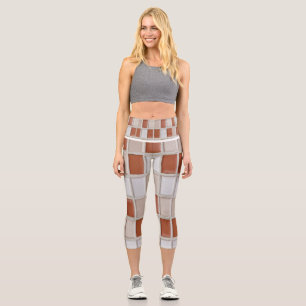 Skurriles Wildblumen-Wasserfarbenmuster Damen-Ober Capri Leggings