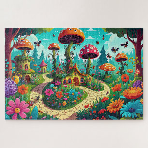 Skurriles Wunderland-Traumgarten Puzzle