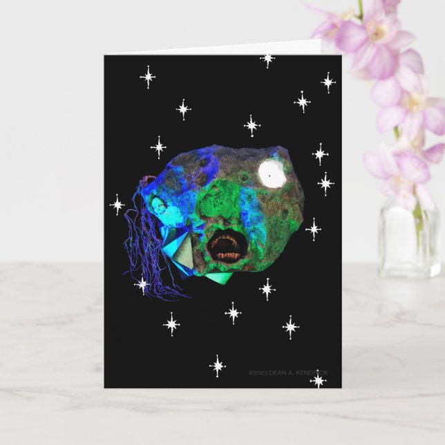 Skwoove Master Asteroidhead mit Stars Alien Karte (Orchidee)