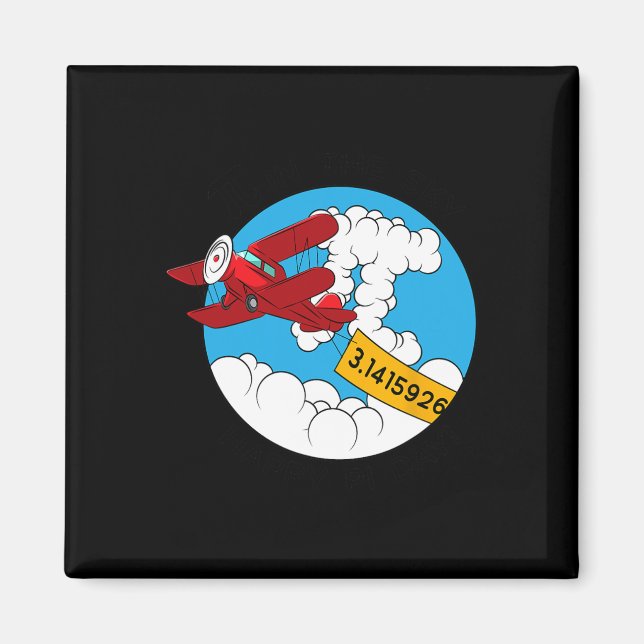 Sky Airplane Funny Mathe Nerd Geburtstag Geschenk  Magnet (Vorne)