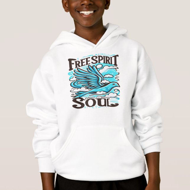 Sky Bird mit freiem Geist und Soul Hoodie (Vorderseite)