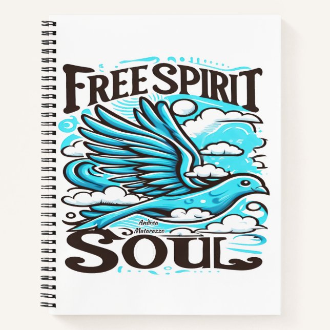 Sky Bird mit freiem Geist und Soul Notizbuch (Vorderseite)