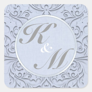 Sky Blu HeartyChic Quadratischer Aufkleber