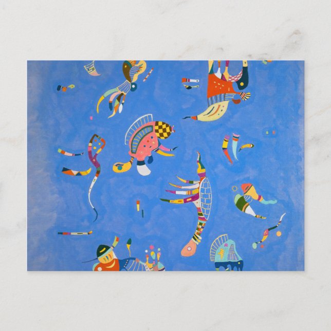 Sky Blue, 1940 von Wassily Kandinsky Postkarte (Vorderseite)