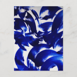 Sky Blue Abstrakt Light Brush Pinselstriche Paint  Postkarte