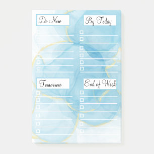 Sky Blue Alcohol Tinte Abstrakt zu führen Post-it Klebezettel