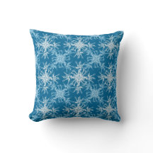 Sky Blue and White Damask Floral