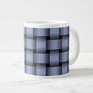 Sky Blue Basket Weave Jumbo-Tasse