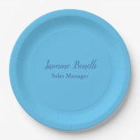 Sky Blue Beruflich Modern Minimalistischer Name
