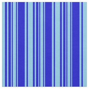 Sky Blue & Blue Colos Lined Pattern Stoff