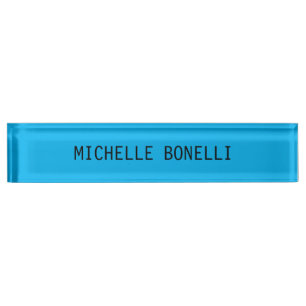 Sky Blue Color Minimalistisch Schlicht Legible Mod Namensplakette