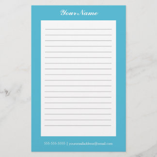 Sky Blue Customizable Linse Briefpapier