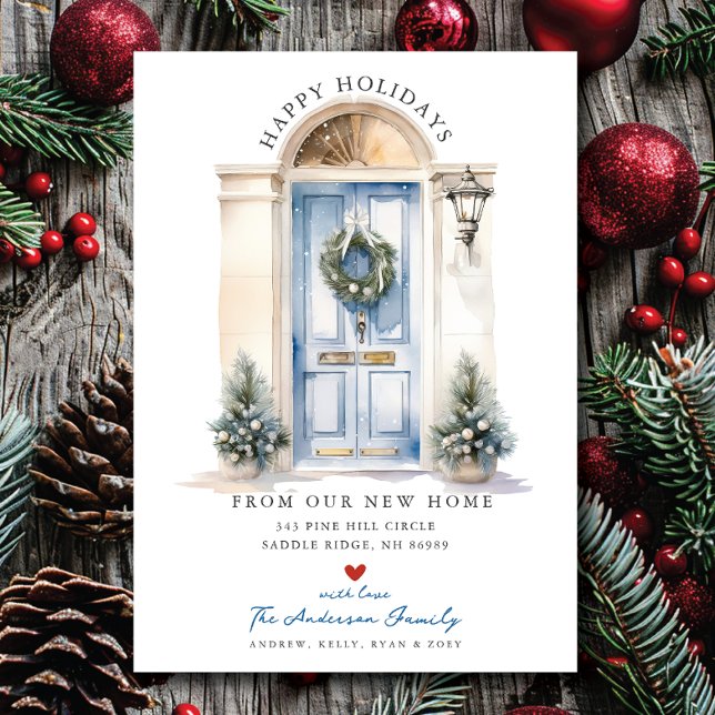 Sky Blue Doorway New Zuhause Moving Ankündigung (Von Creator hochgeladen)