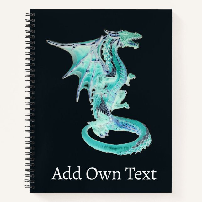 Sky Blue Dragon Notizbuch (Vorderseite)