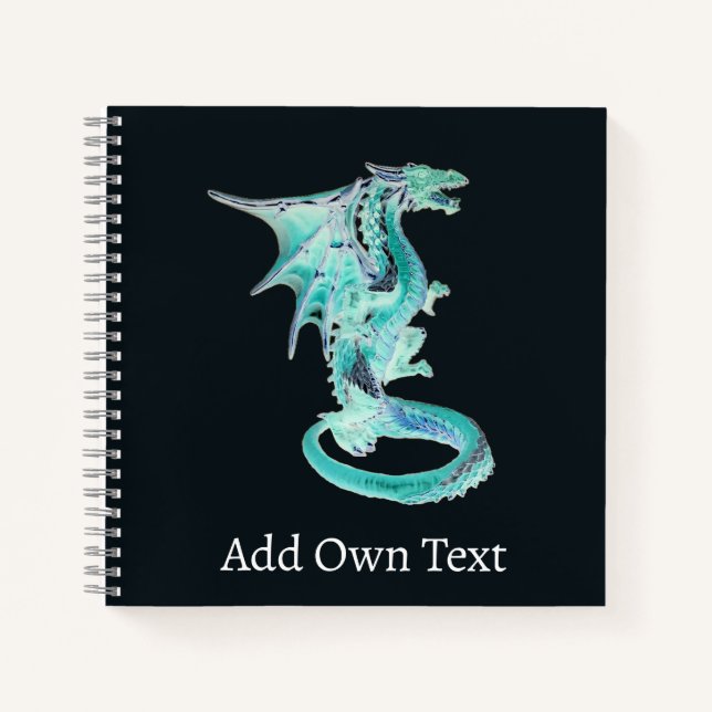 Sky Blue Dragon Notizbuch (Vorderseite)