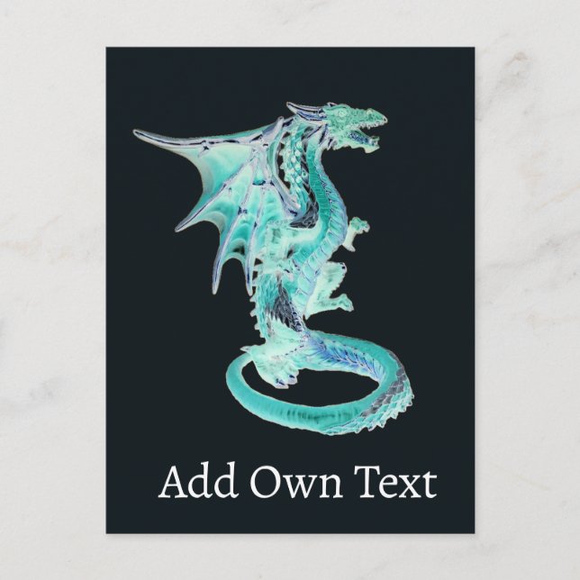Sky Blue Dragon Postkarte (Vorderseite)