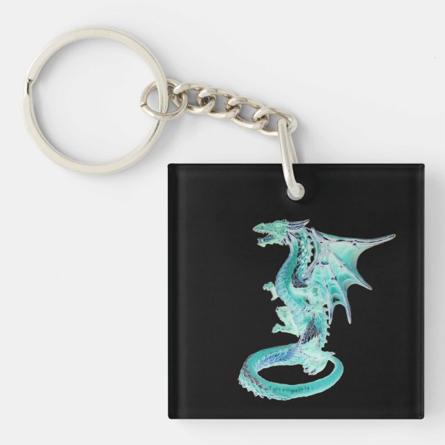 Sky Blue Dragon Schlüsselanhänger (Vorderseite)