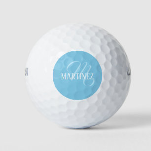 Sky Blue Elegante Personalisierter Name Club Golfball