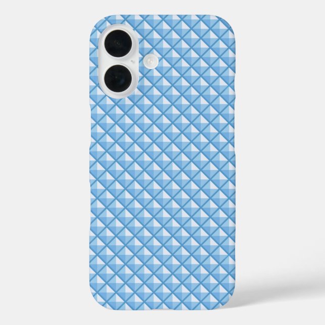 Sky blue, enamel look, studded grid Case-Mate iPhone hülle (Rückseite)