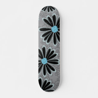 Sky Blue Floral Dotal Stamm Daisy Tattoo Muster Skateboard