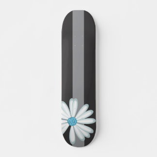 Sky Blue Floral Racing Tribal Daisy Tattoo Muster Skateboard