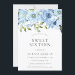 Sky Blue Flowers Sweet 16 Geburtstagsparty Einladung<br><div class="desc">Sky Blue Flowers Sweet 16 Geburtstagsparty Einladung Siehe Matching Kollektion in Niche und Nest Store</div>
