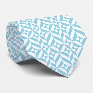 Sky Blue Geometric Deko Cube Pattern Krawatte