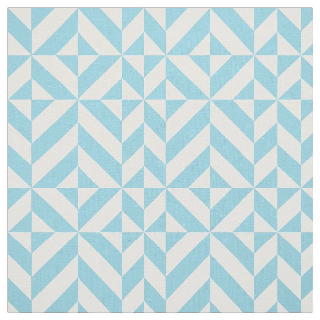 Sky Blue Geometric Deko Cube Pattern Stoff (Muster)