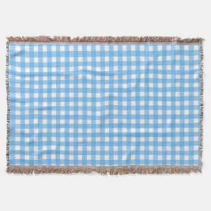 Sky Blue Gingham Decke