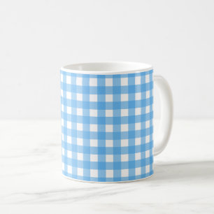 Sky Blue Gingham Kaffeetasse