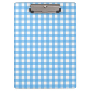 Sky Blue Gingham Klemmbrett